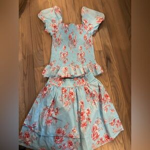 Janie and Jack Blue and Red Smocked Dress